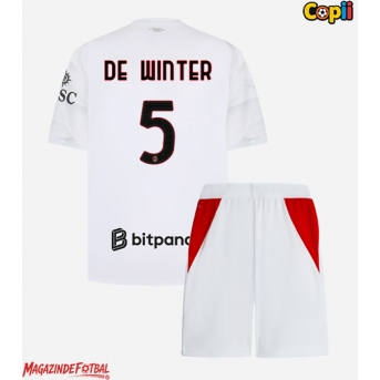 AC Milan Koni De Winter #5 Echipament de Fotbal Replică 2026-27 Copii Deplasare (+ Șorturi)
